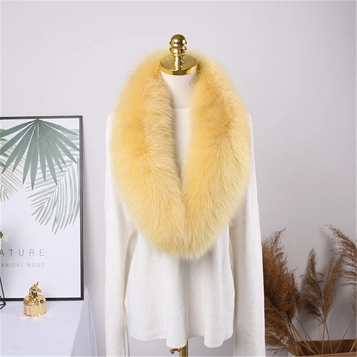 100CM Real Fox Fur Scarf Collar Women Winter Neck Warm Fox Scarves Unisex Shawl - Bild 21 von 47
