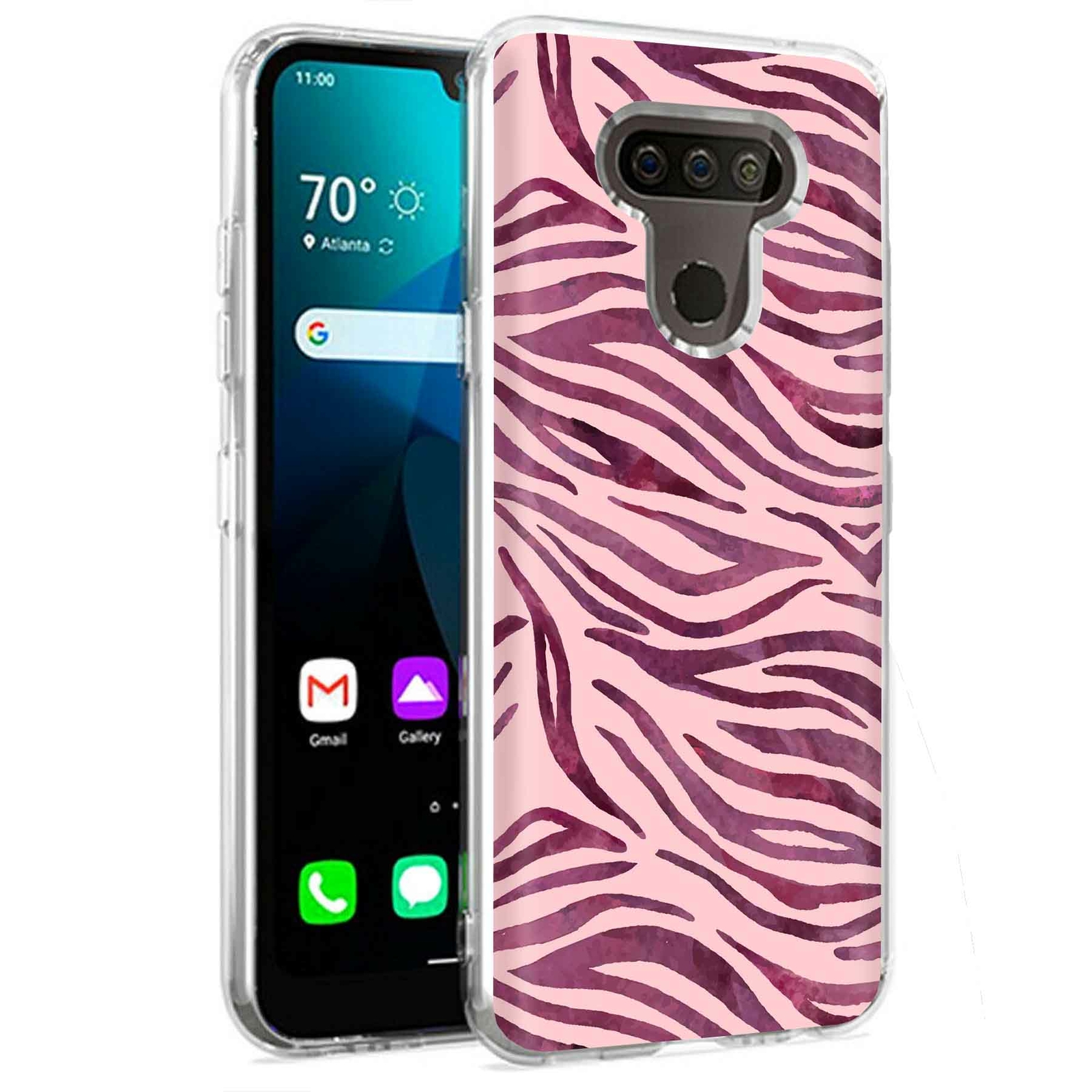Phone Case for LG Harmony 4,Premier Pro Plus,K41, Purple Animal Fur 2 Print-image