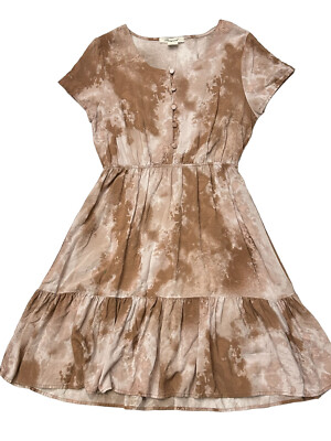 brown and white tie dye dress Haute Hippie main image 0