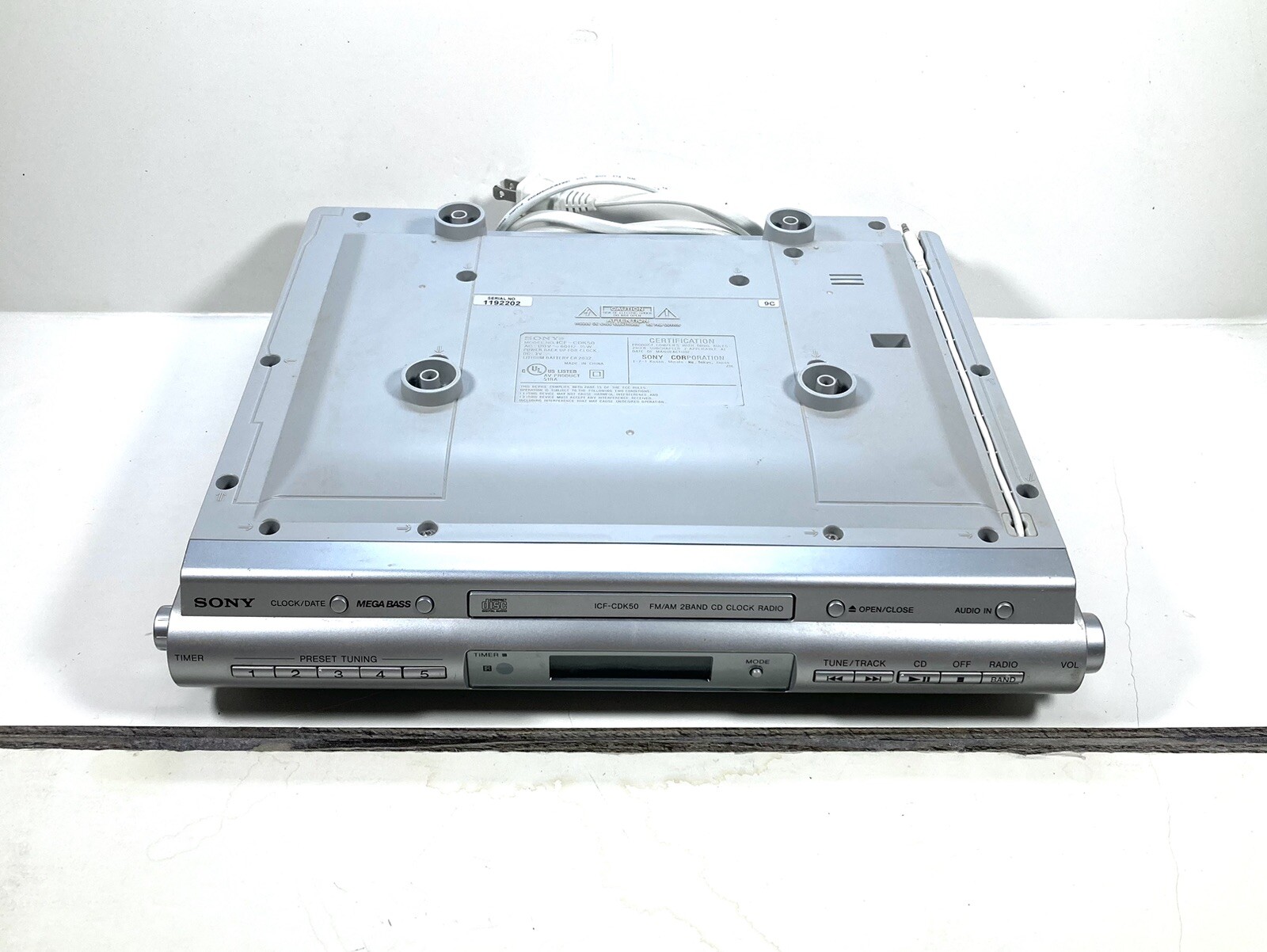 Sony ICF-CDK50 Under Cabinet Kitchen AM/FM Radio CD Player Clock Radio ...