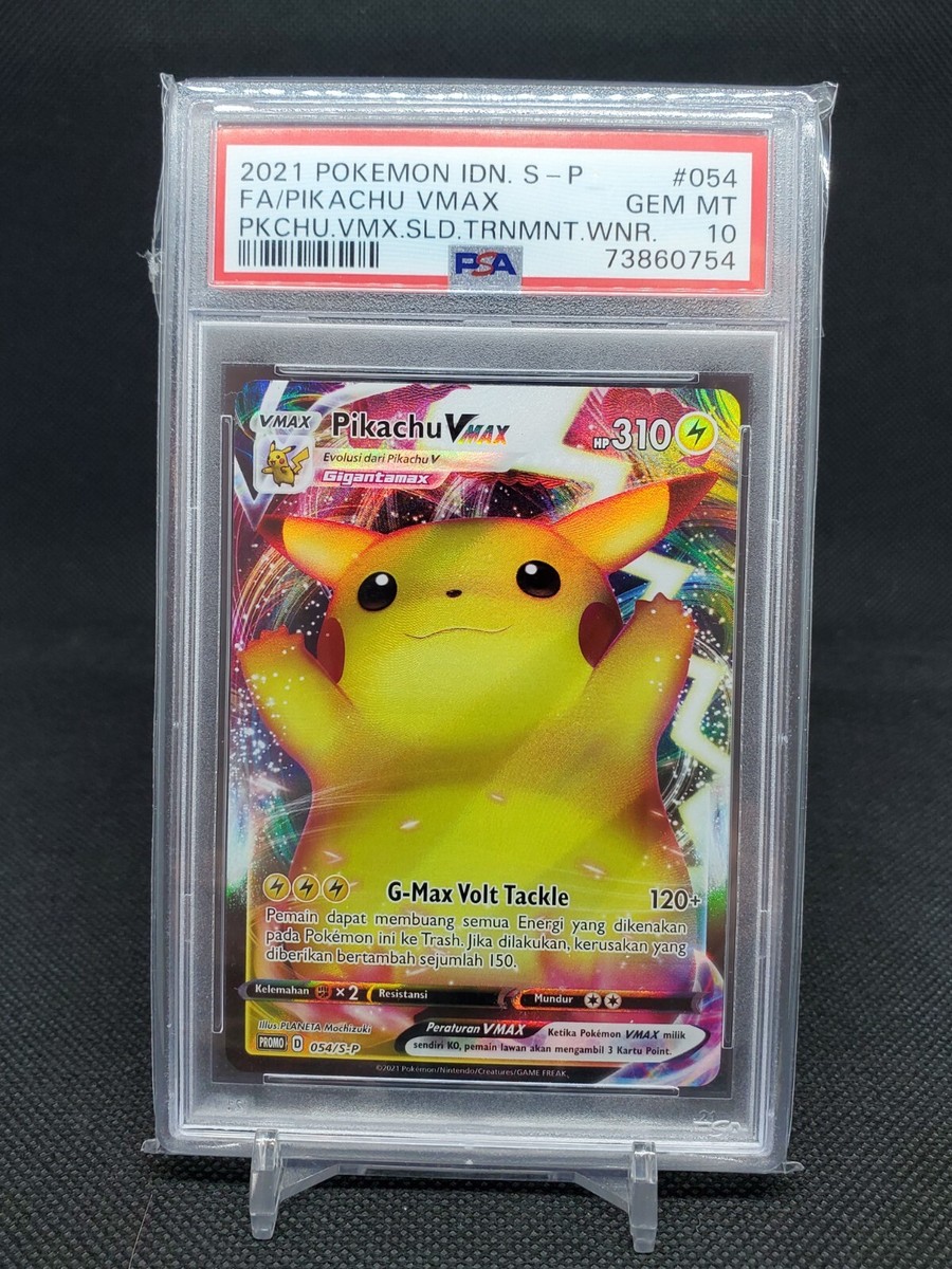 ポケモン - PSA10「ピカチュウVMAX」 インドネシア　争奪戦プロモ054/S-P PSA10「ピカチュウVMAX」 インドネシア 争奪戦プロモ054/S-P