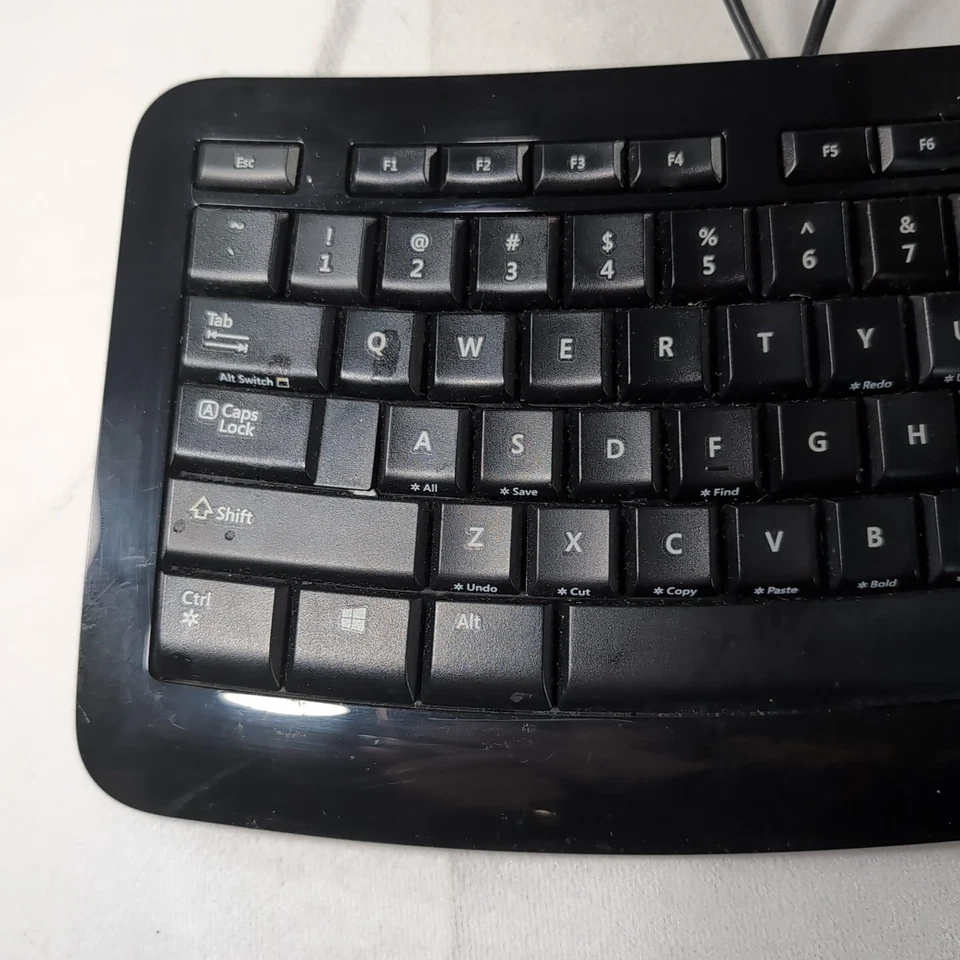 Microsoft Comfort Curve 3000 for Business Ergonomic Wired Keyboard TESTED WORKS - Image 2 of 4