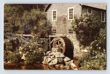 Postcard Massachusetts Cape Cod MA Brewster Fulling Mill 1960s Unposted Chrome 