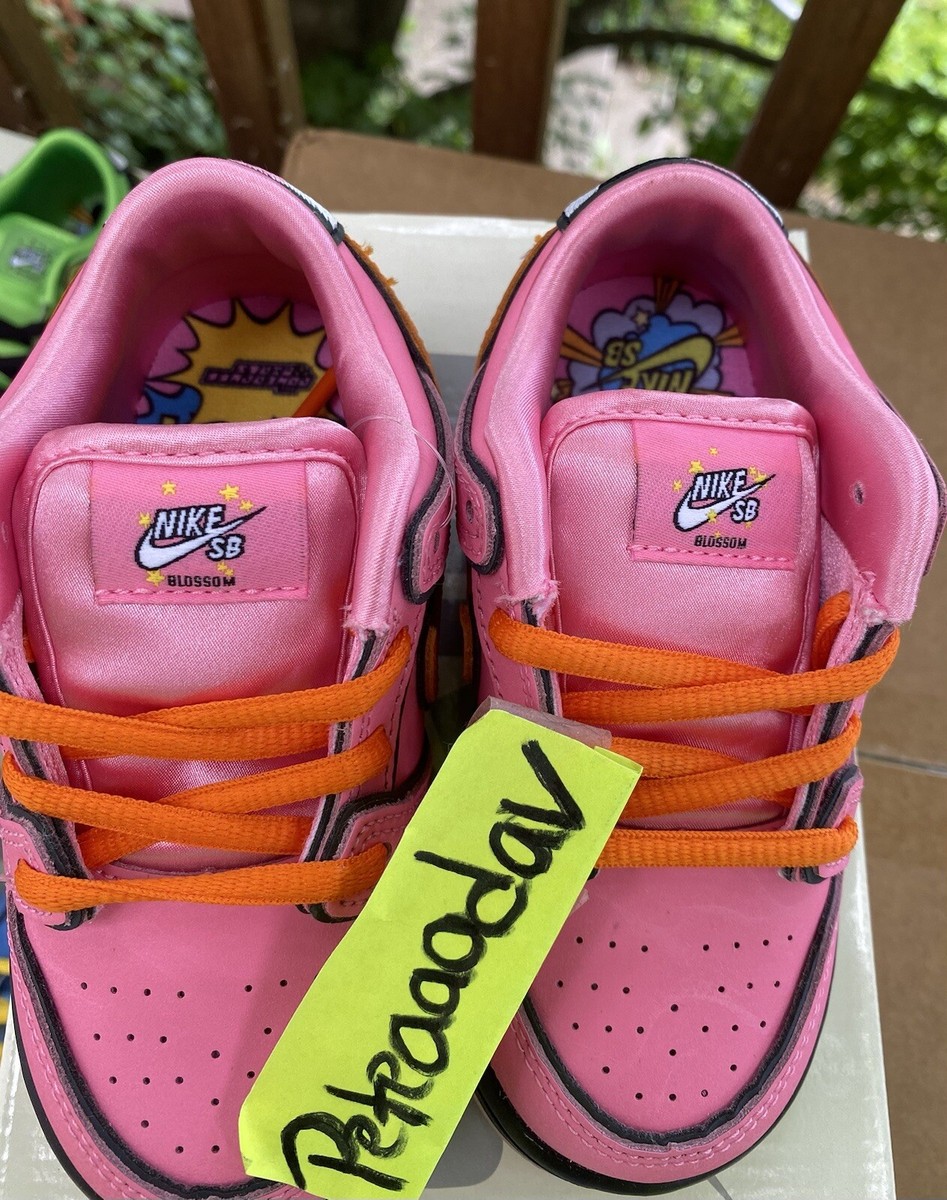 Nike SB Dunk Low Pro QS Powerpuff Girls Blossom TD(Toddler) Size