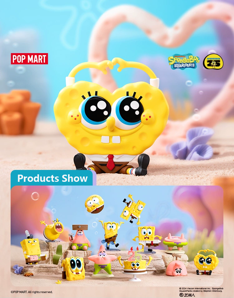 POP MART SpongeBob SquarePants フィギュア Pop Mart SpongeBob SquarePants Funny Series Figure Confirmed Blind
