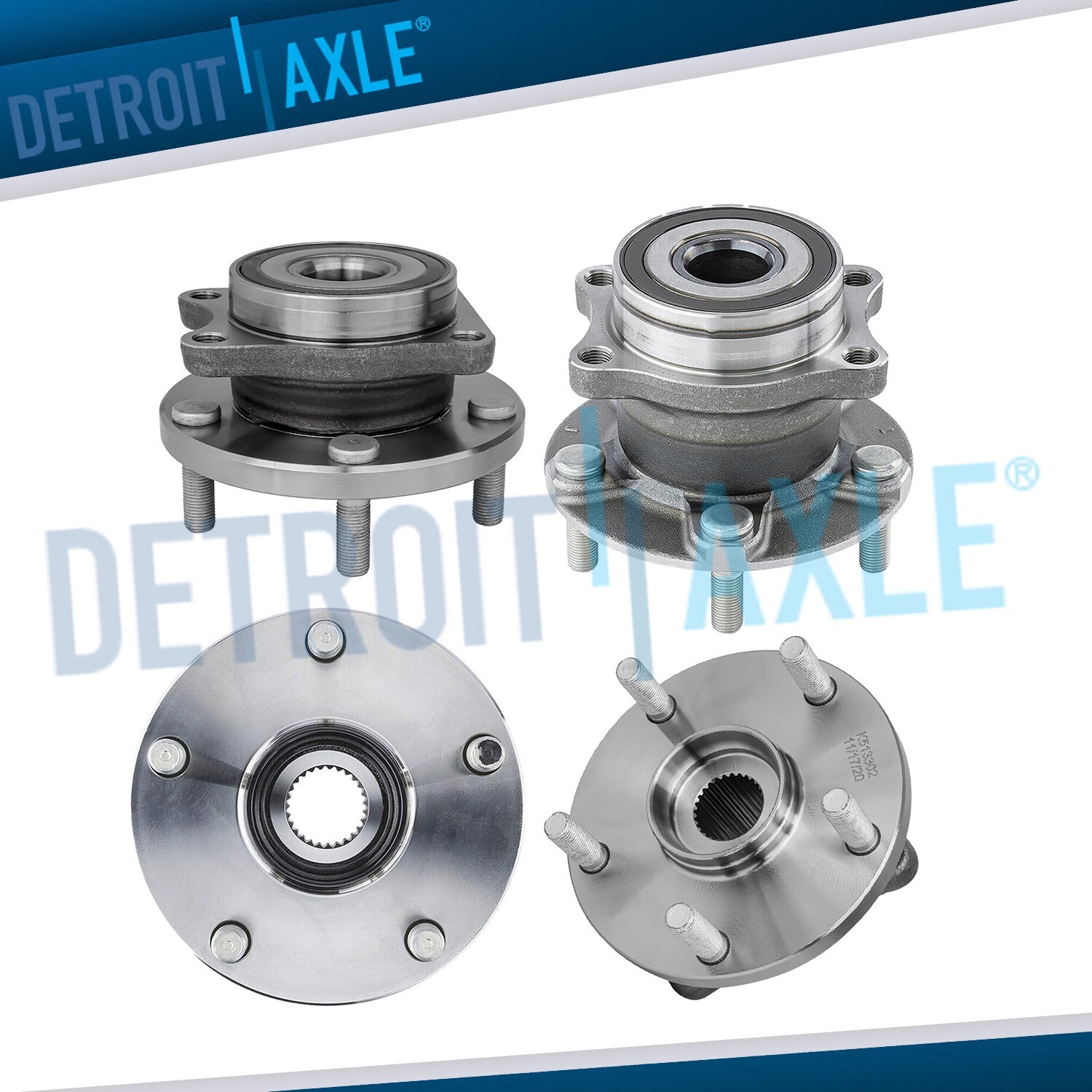 Front and Rear Wheel Bearing and Hubs for Subaru Outback Forester Legacy Ascent