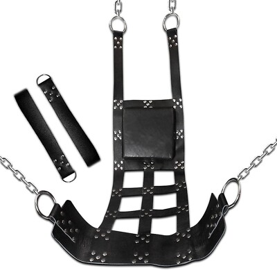 Genuine Leather Sex Swing Heavy Duty Sling Swing Hammock Adult Playroom Fun