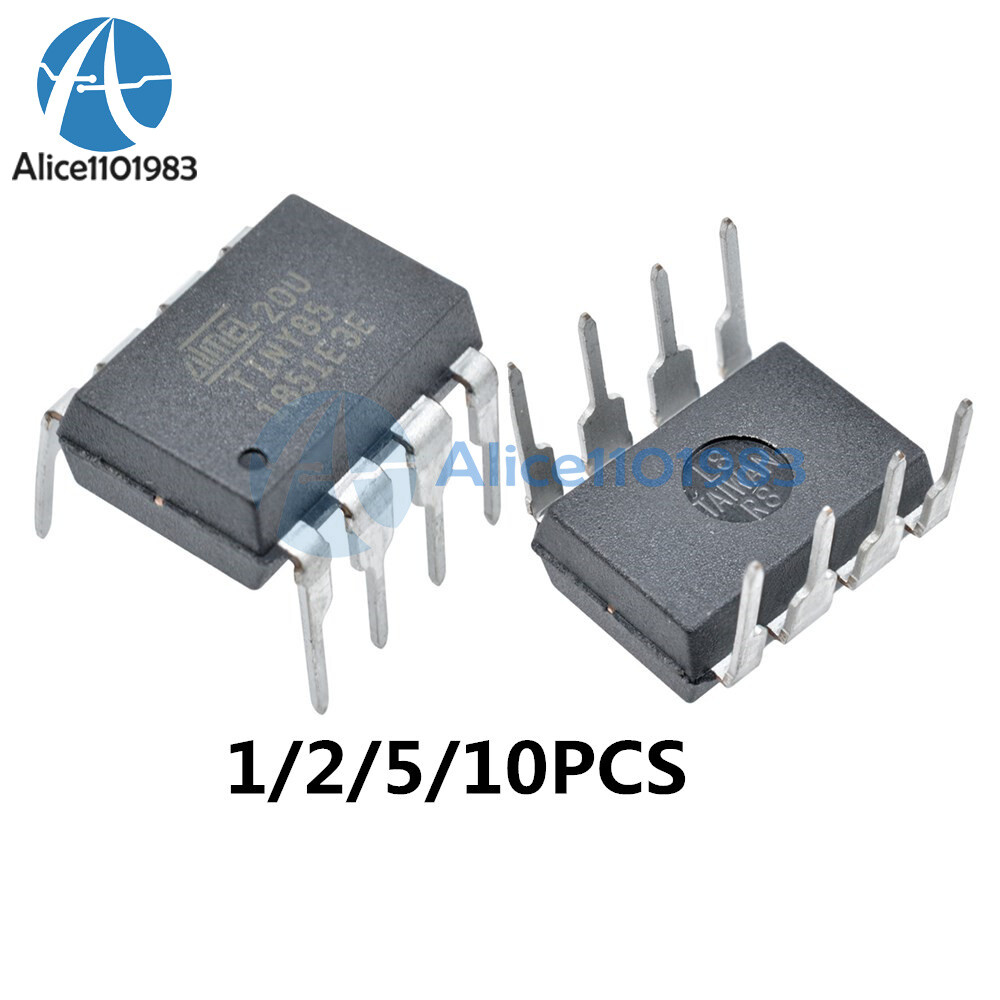 8-bit 8KB Flash MCU 8DIP Microcontroller Chip ATTINY85-20PU IC MCU - 8 ...