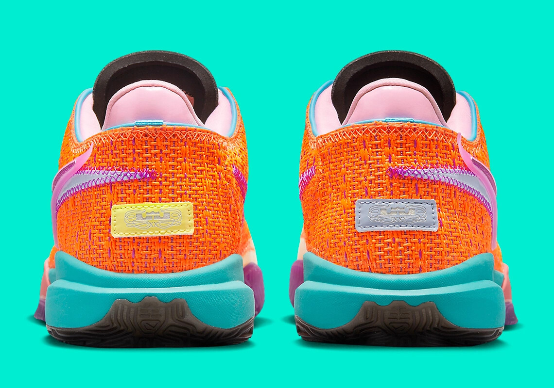 Nike LeBron XX 20 Total Orange Blue Basketball Sneakers DJ5423-800