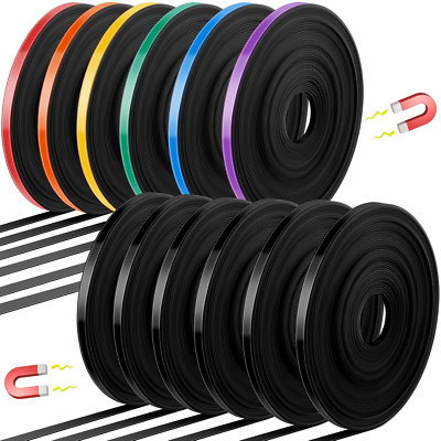 Magnetic Tape Strips - 12 Rolls 33ft Decorative Marking for Office & Classroom