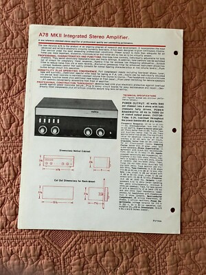 Lot 4 Original vintage brochures for ReVox / A700 series / A77