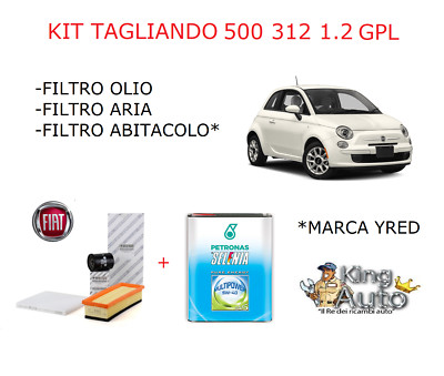 Kit Tagliando Auto Kit 3 Filtri Per Fiat Panda 1.2 LPG - Olio, Aria E Abitacolo Filtro Abitacolo