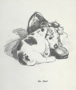 Fox Terrier Puppy - CUSTOM MATTED - Vintage Dog Art Print - 1940 Diana Thorne