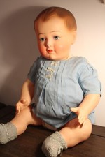 Ancien grand poupon poupée PetitCollin dans sa boîte d'origine / 55 cm France