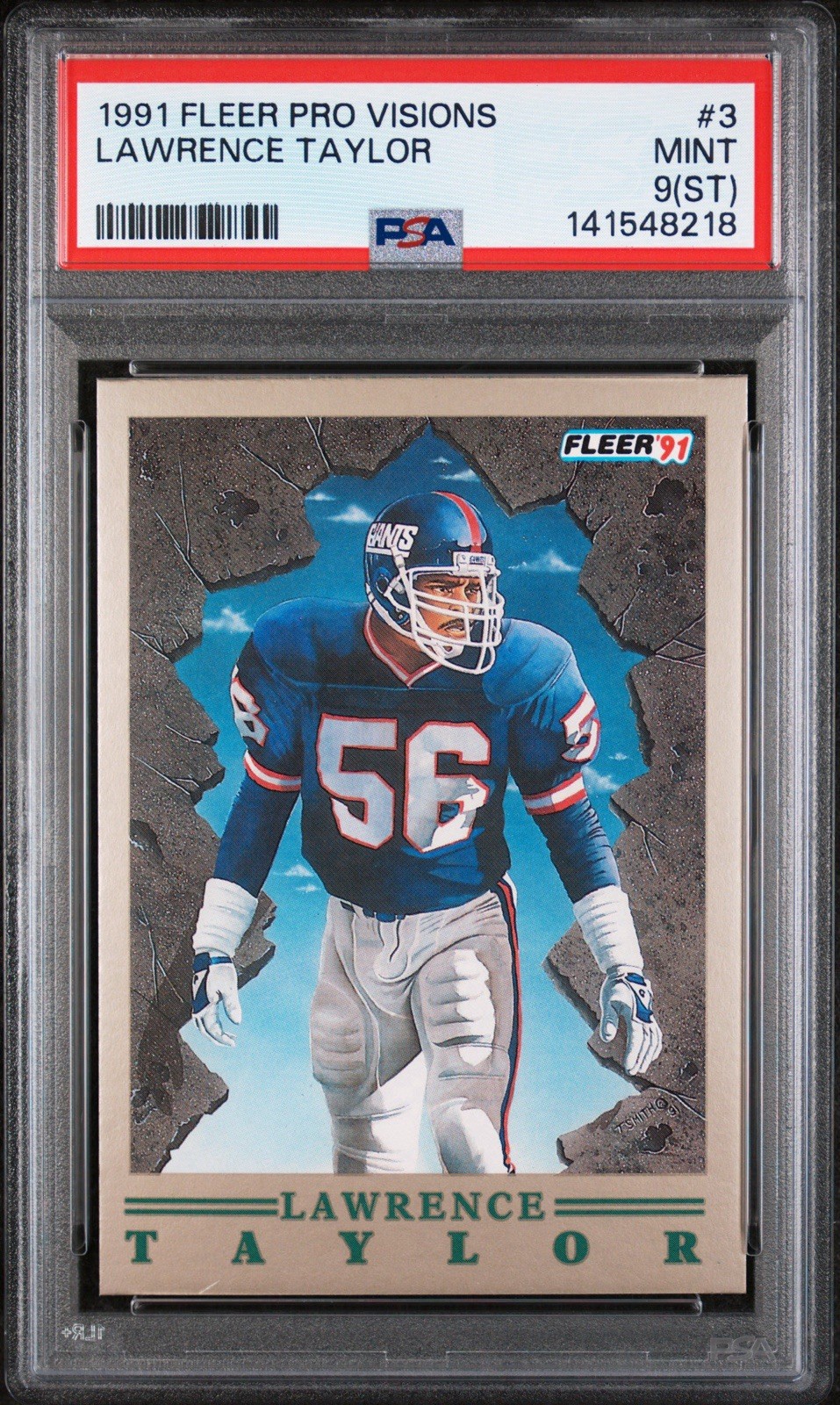1991 Fleer - Pro Vision Lawrence Taylor #3 PSA 9