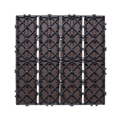 Uimoso Interlocking Deck Tiles Plastic Wood 27 Pack 12''x12'' Waterproof Porch