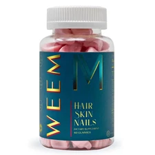 WEEM Hair Skin and Nails Gummies - Supports Healthy Hair Vegan biotin Vitamins