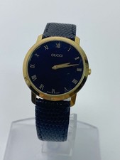 Working Gucci 2200M Black Dial Quartz Watch Brand New Belt From Japan