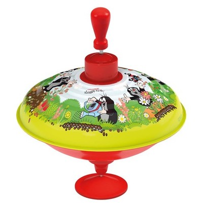 Simm Spielwaren Brummkreisel Der kleine Maulwurf 19 cm aus Blech Spielkreisel