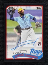 2024 Update 1989 Topps Baseball Black 130/199 Junior Caminero #89AU-JC Auto 0vf5