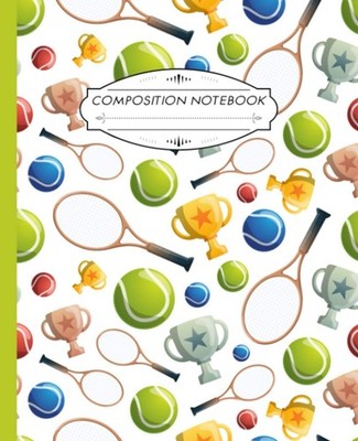 Composition Notebook: Wide Ruled Lined Paper Notebook Journal | Tennis Rackets B