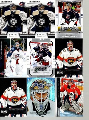 Sergei Bobrovsky Collection 35 Cards 11 Different Cards High Beckett Value $54