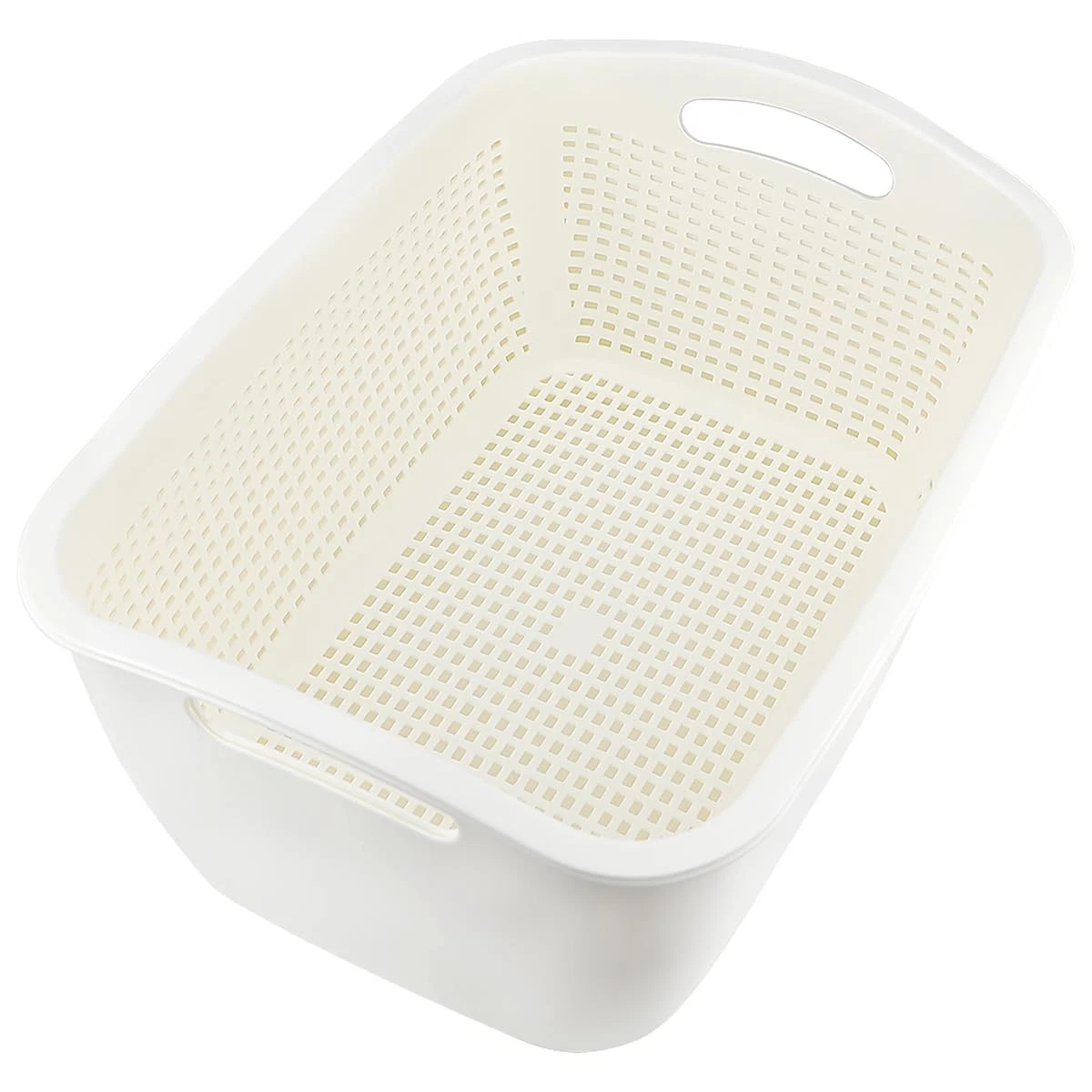 Double-layer Draining Basket Plastic Fruits Vegetable Washing Basket Food Sto...
