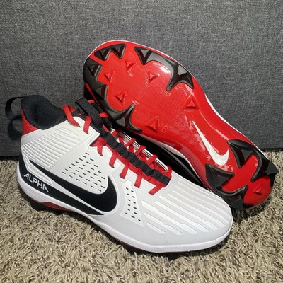 NEW Nike Mens Alpha Menace Strong White, Red & Black Alpha Cleats Sneakers BRAND NEW Nike Alpha Menace Strong Lineman Football White  main image 3