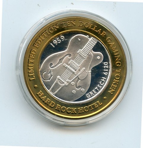 10.00 Silver Strike from the Hard Rock Casino Las Vegas Nevada .999 Gretsch