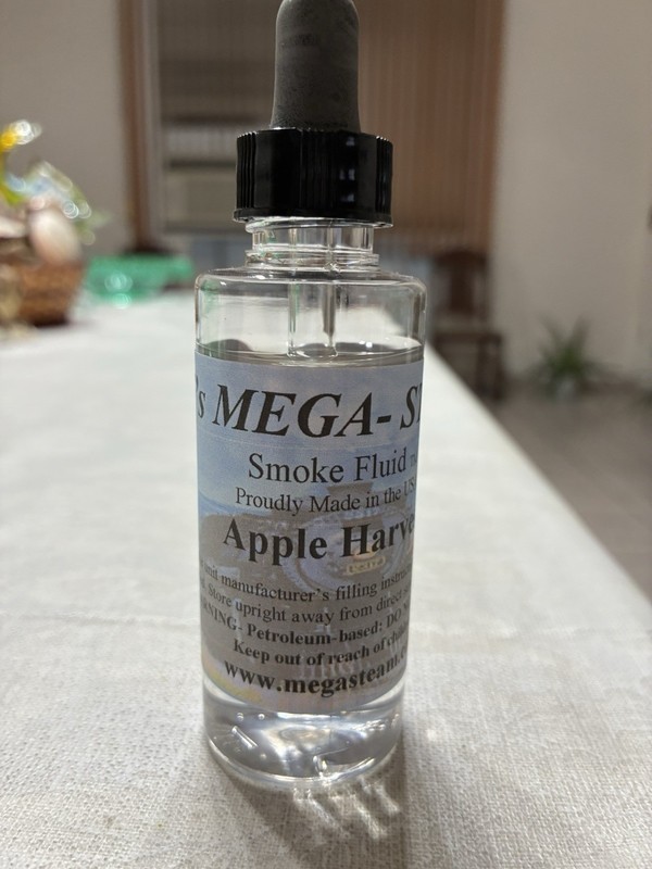 Mega-Steam Apple Harvest Scented Smoke Fluid All Gauges O O27 G HO N S