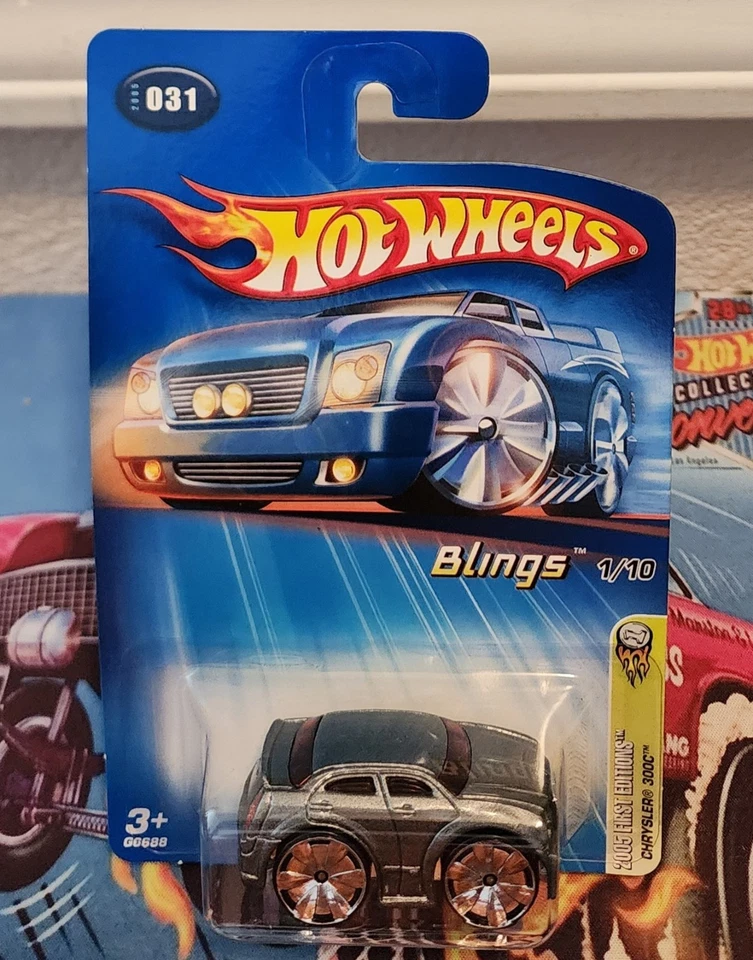 Hot Wheels 2005 Chrysler 300c Blings First Editions 1/10 Mattel 031 Gray - Image 2 of 3