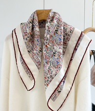 70 Cashmere 30 Silk Wrap Scarf small cashew Print Double Face Print Shawl 25''