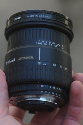 Sigma Zoom 28-105mm D aspherical 1:2.8-4 zoom lens Nikon F-mount FX Japan