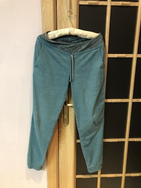 Women Patagonia Trousers Turquoise Linen 36 / S /