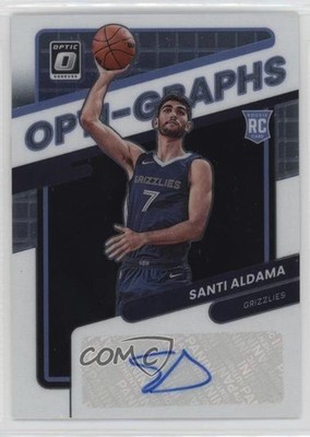 2021-22 Panini Donruss Optic Opti-Graphs 87/99 Santi Aldama Rookie Auto RC 3e0