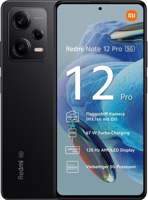 Xiaomi Redmi Note 12 Pro 5G Dual-SIM 128GB Schwarz Midnight Black - NEU & OVP