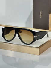 Tom Ford Bronson TF1044 60 12-140 Unisex Sunglasses Dark HavanaTea