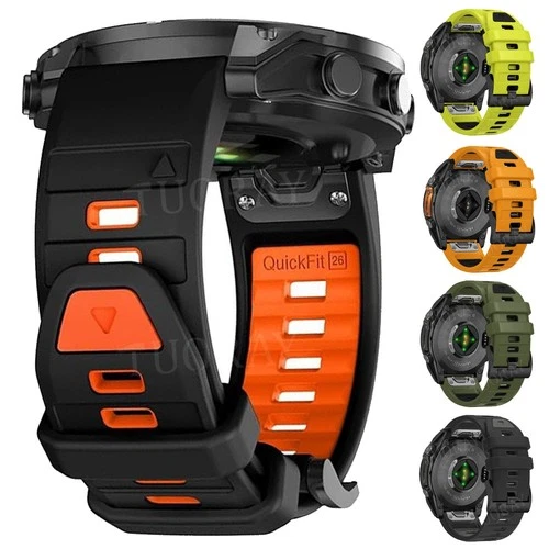 QuickFit Silicone Band Strap For Garmin Instinct 3 2 2X E 45mm/50mm AMOLED/Solar