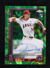 2025 Chrome Update Rookie Green & Yellow Lava Lamp Refractor Caden Dana Auto tw0