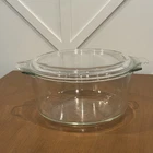 Vintage PYREX #344 3-QT Clear Glass Mixing Casserole Bowl Baking Dish w/ Lid 475