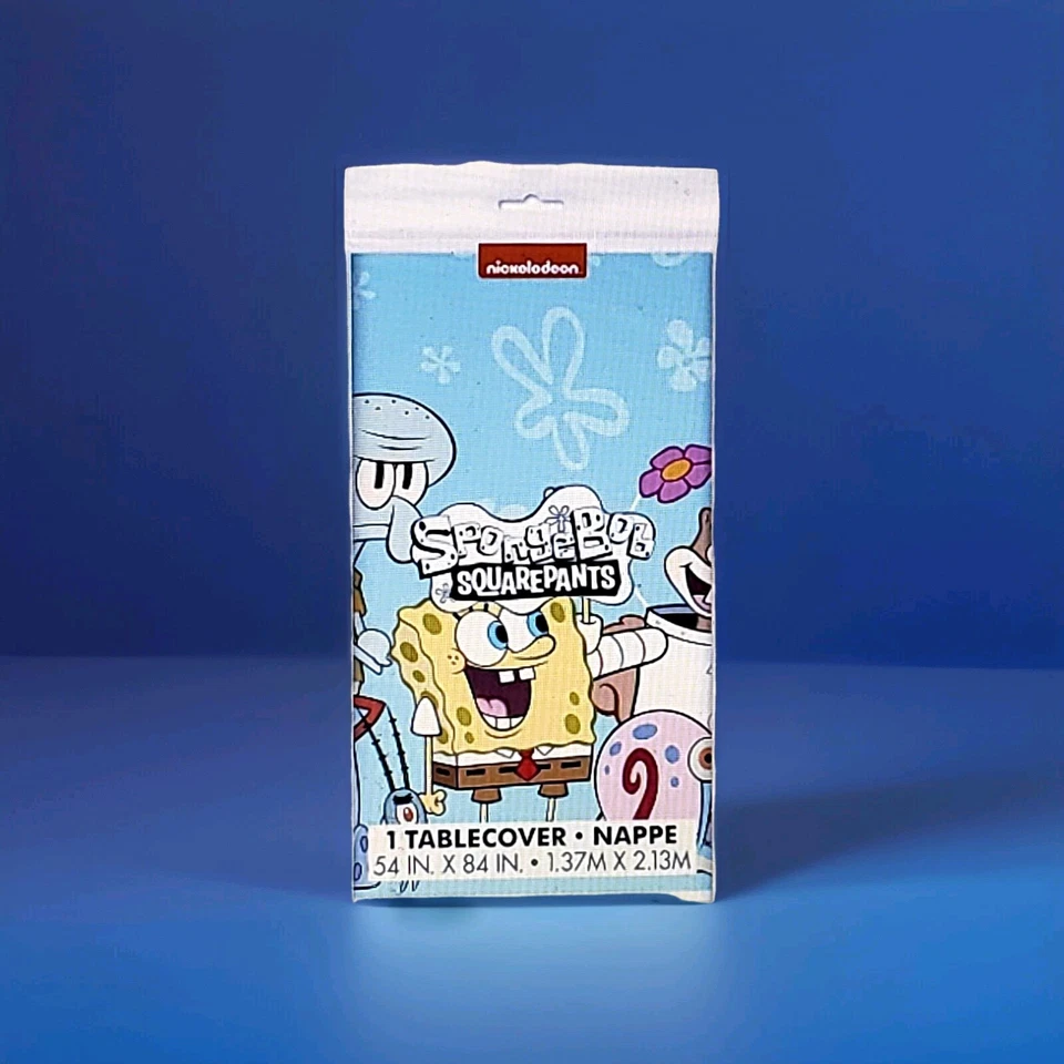 Spongebob Squarepants Plastic Tablecloth Table Cover 54x84 For Parties New - Image 4 of 4