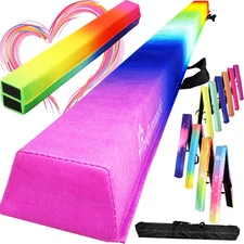6FT/8FT/9.5FT Folding Balance Beam for Kids Ages 3-12, Foldable Gymnastics Floor