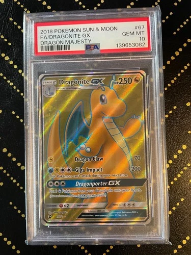 2018 Pokemon Dragon Majesty Dragonite GX Full Art #67 PSA 10 Gem Mint