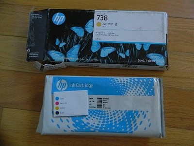 2027 GENUINE HP 738 300ml Yellow Ink Cartridge 676M8A DesignJet T850 T950 NEW