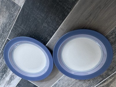 2 x Johnson Brothers BLAU DENIM SALAT BRUNCH TELLER TELLER 8,75'' HERVORRAGENDER ZUSTAND
