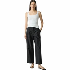 Theory Cropped Utility Pant in Cotton-Blend in Black Size 8 Cropped Ankle Length