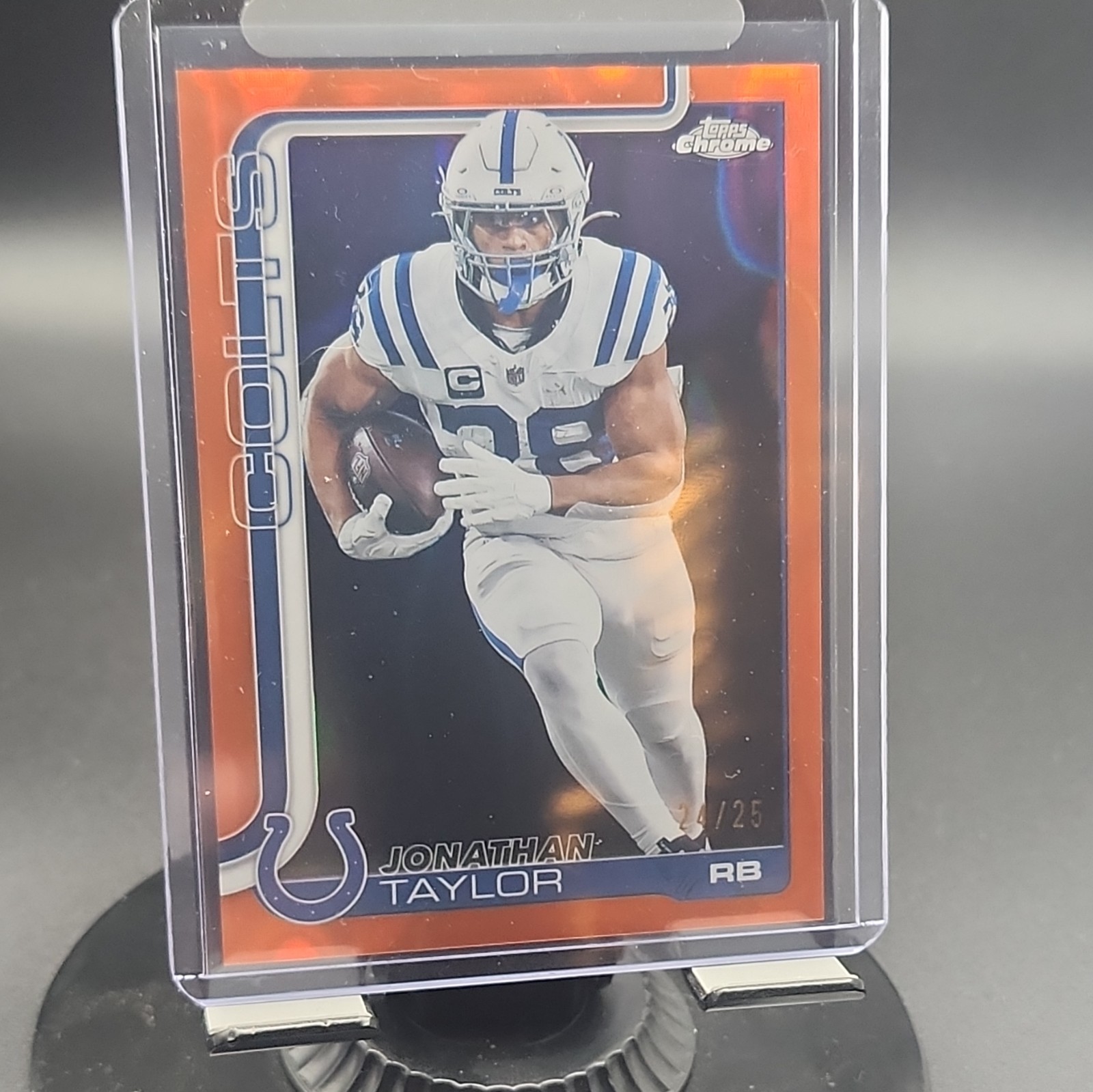 JONATHAN TAYLOR 2025 TOPPS CHROME TRUE ORANGE /25 #130 COLTS 🔥🔥