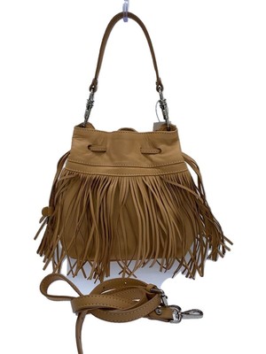 GIANNI CHIARINI Leather Shoulder Bag Beige Used