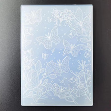 3D Spring Butterfly Flower Background Embossing Folder for Card Making Floral DI