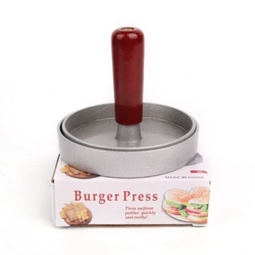 PRESSA  STAMPO PER HAMBURGER IN ALLUMINIO ANTIADERENTE GRIGLIATA BARBECUE CASA  - Immagine 2 di 4